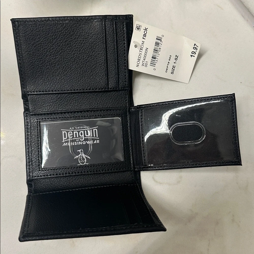 Nordstrom Black Leather Card Holder
